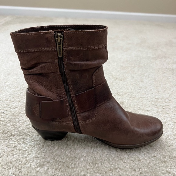 Pikolinos Women’s Brown Leather Ankle Heeled Booties Boots Size 36 US 5.5-6 - Picture 7 of 16